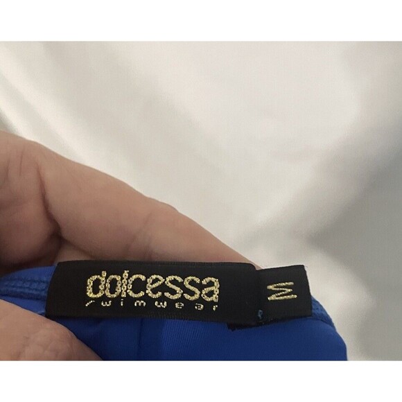 Dolcessa Swimwear Stellar Twist One-Piece Swimsuit Size Medium Blue Slimming - Picture 5 of 6